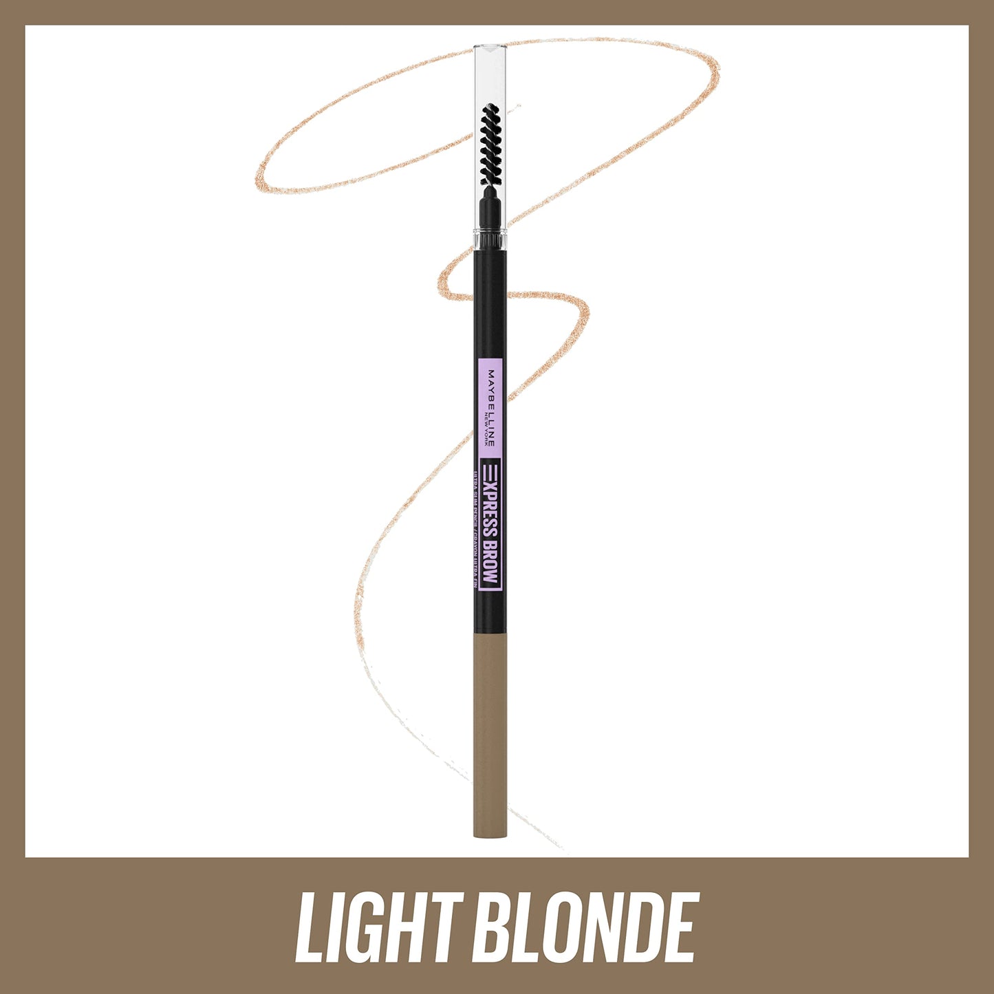 Maybelline Brow Ultra Slim Defining Eyebrow Makeup Mechanical Pencil With 1.55 MM Tip And Blending Spoolie For Precisely Defined Eyebrows, Light