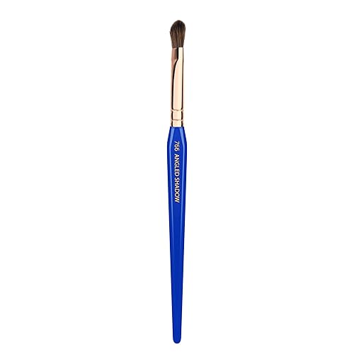 Bdellium Tools Professional Makeup Brush - Golden Triangle 766 Angled Shadow - With All Vegan and Soft Synthetic Fibers, For Applying Eyeshadow (Blue