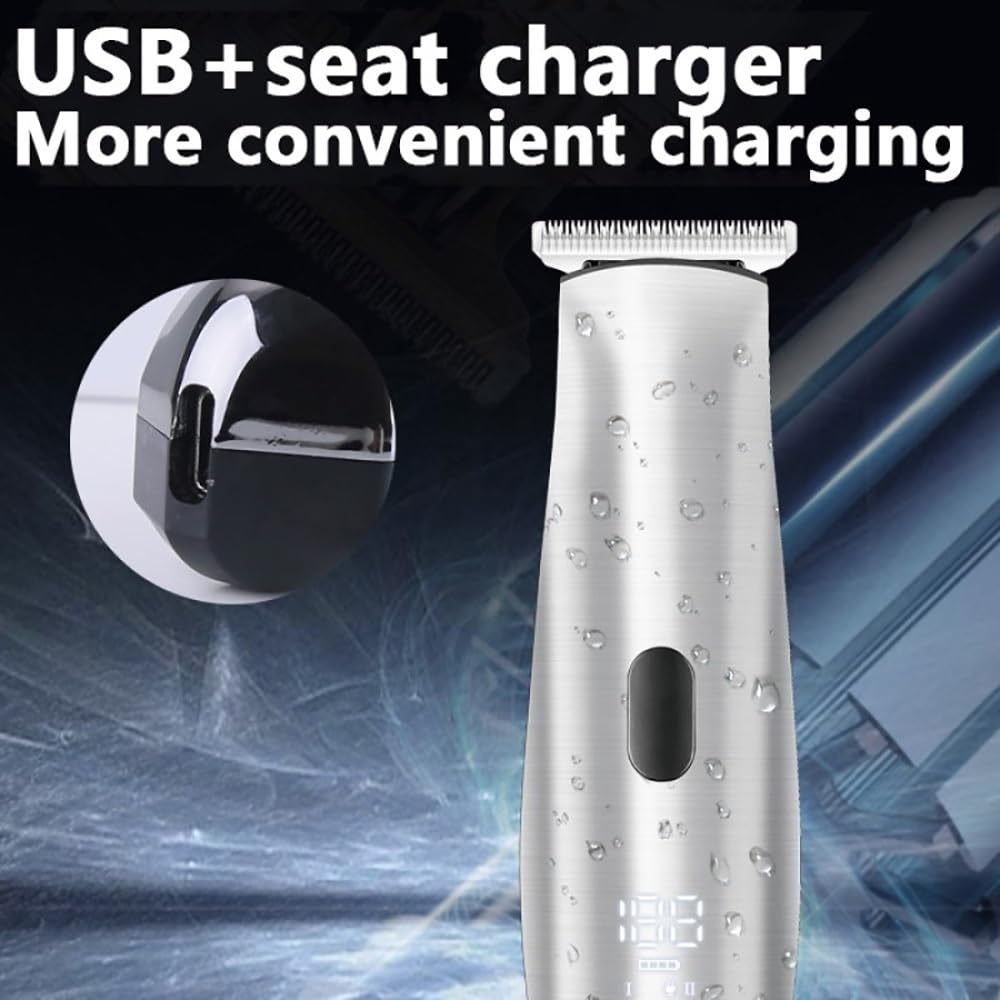 QDKVTNDJZ Mens Hair Clippers, Professional Cordless Waterproof Trimmer USB Rechargeable Electric Sculpting Beauty and Personal Care QDKVTNDJZ