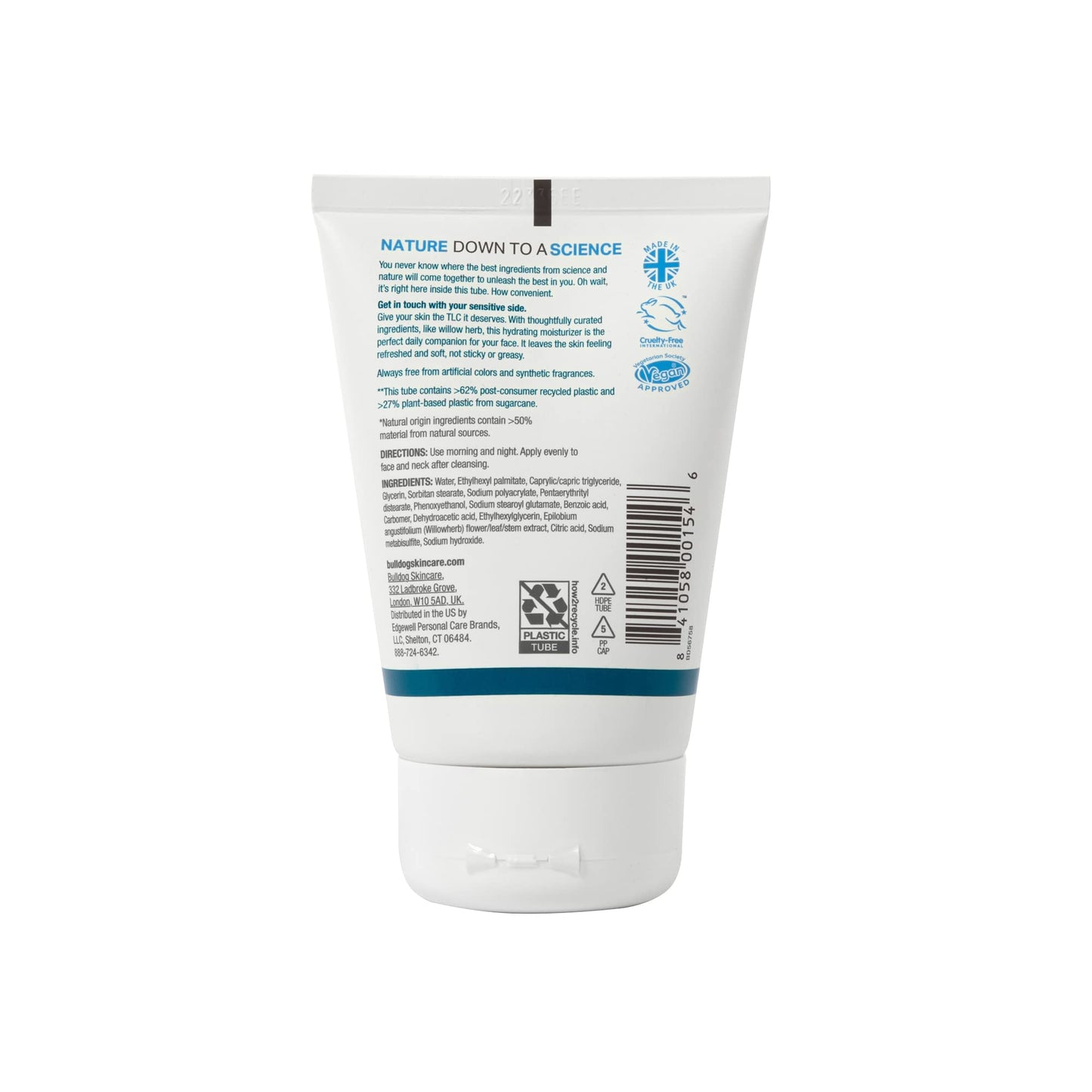 BULLDOG Mens Skincare and Grooming Face Moisturizer Fragrance Free, Sensitive, 3.3 Fluid Ounce