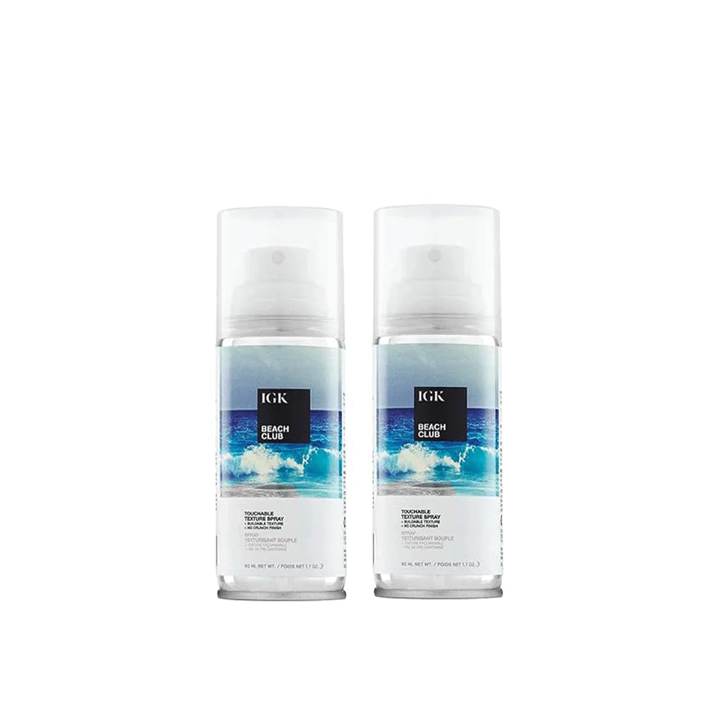 IGK Beach Club Texture Spray for Hair Travel Size | Instant Volume, Texture and Hold | Salt-Free, Non-Drying Finishing Spray | Vegan + Cruelty-Free |