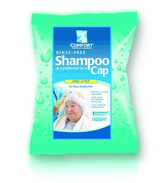 Comfort Bath Rinse-Free Shampoo and Conditioner Cap by Sage