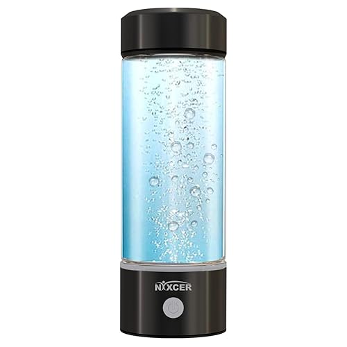 Nixcer Hydrogen Water Bottle Generator - 3 Min SPE PEM Tech, 2025 Model, 420ML Portable Hydro Water Bottle Machine for Travel, Wellness & Recovery