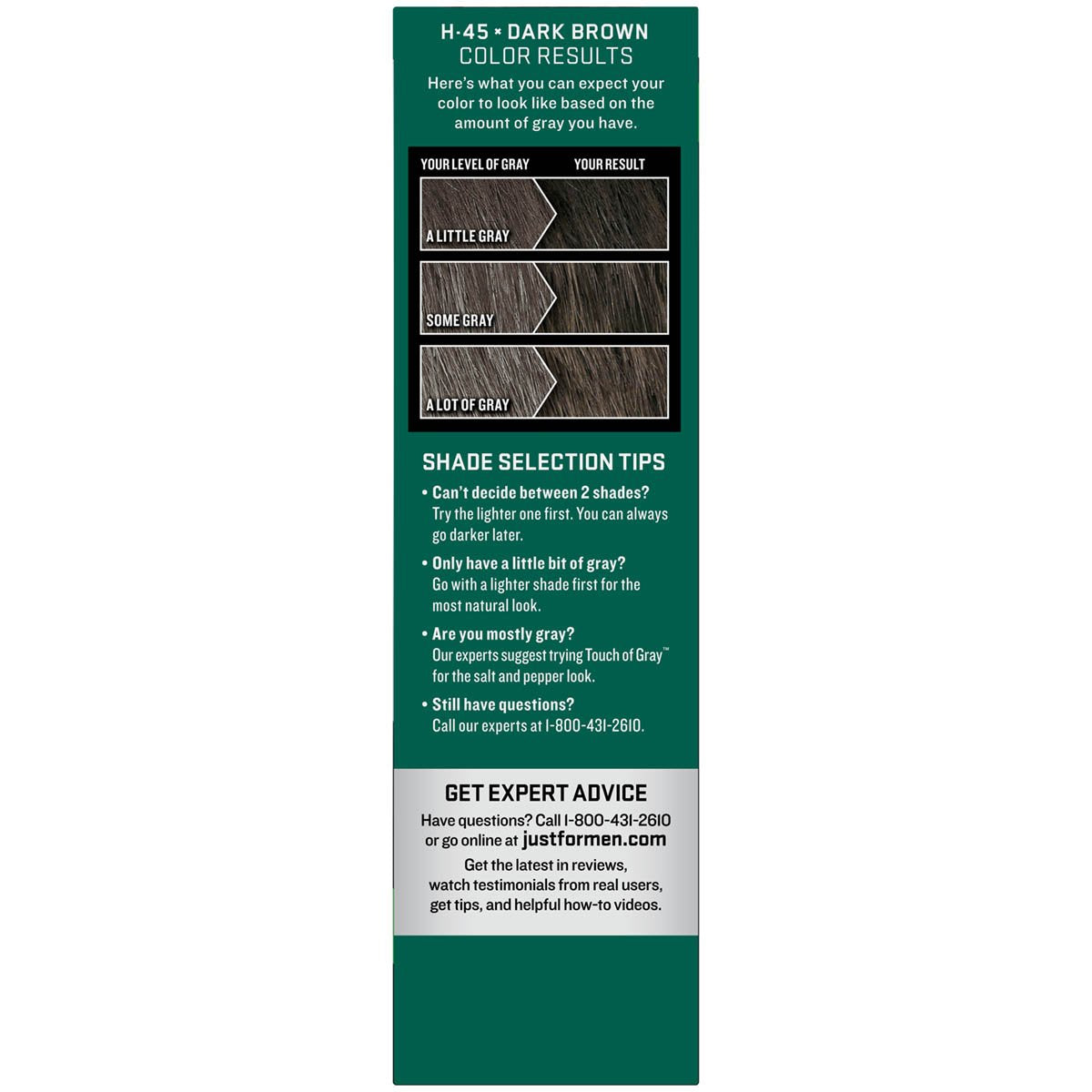 Just For Men Original Formula Men's Hair Color, Dark Brown