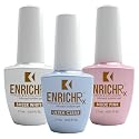 KUPA EnrichRx Builder Gel Trio Pack - Ultra Clear, Sheer White, Nude Pink - Vitamin E & Collagen Infused, UV/LED Soak-Off Gel Brush On Natural Nail Beauty & Personal Care KUPA