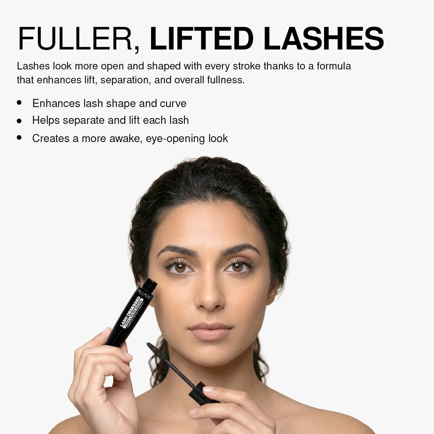 Palladio Lash Obsessed Mascara, Extreme Definition Lengthening Mascara, Amplifies Volume & Fullness, Evenly Coats Lashes, Lucious Length, Natural