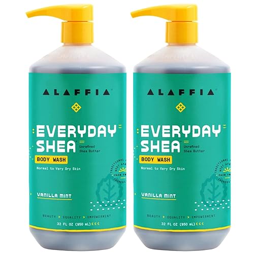 Alaffia Everyday Shea Body Wash, Naturally Helps Moisturize and Cleanse Without Stripping Natural Oils with Fair Trade Shea Butter, Neem, and Coconut