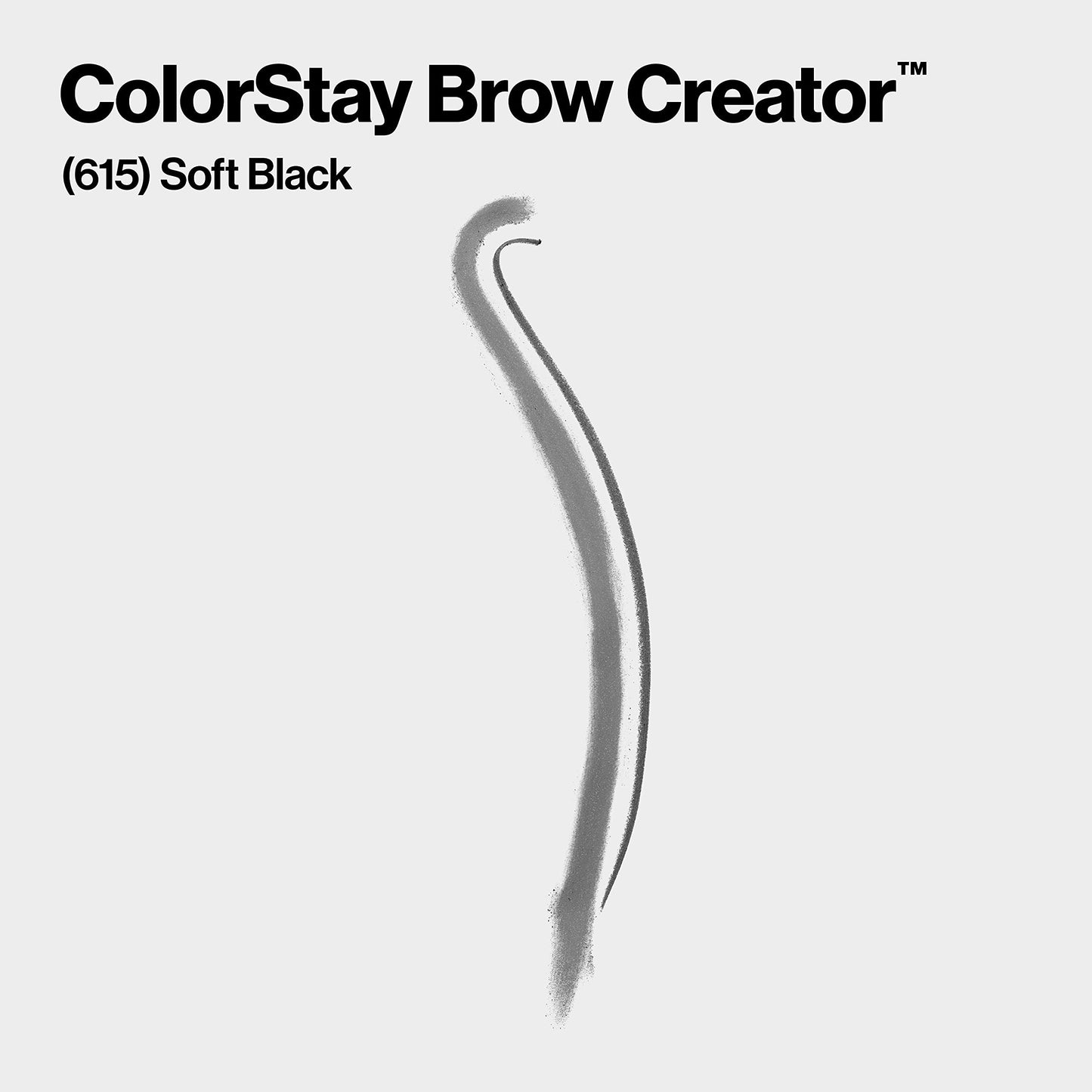 Revlon ColorStay Brow Creator, 2-in-1 Precise Eyebrow Pencil & Powder with Spoolie Brush, Waterproof & Long Lasting, 615 Soft Black, 0.003 oz