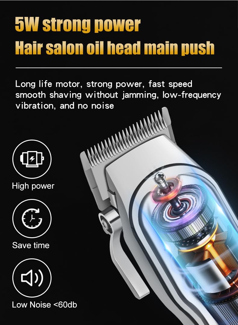 Professional Hair Clippers for Men, Cordless Trimmer with LED Digital Display and 8 Limit Combs, Barber for Cutting and Beard Shaping & Grooming Beauty and Personal Care QDKVTNDJZ