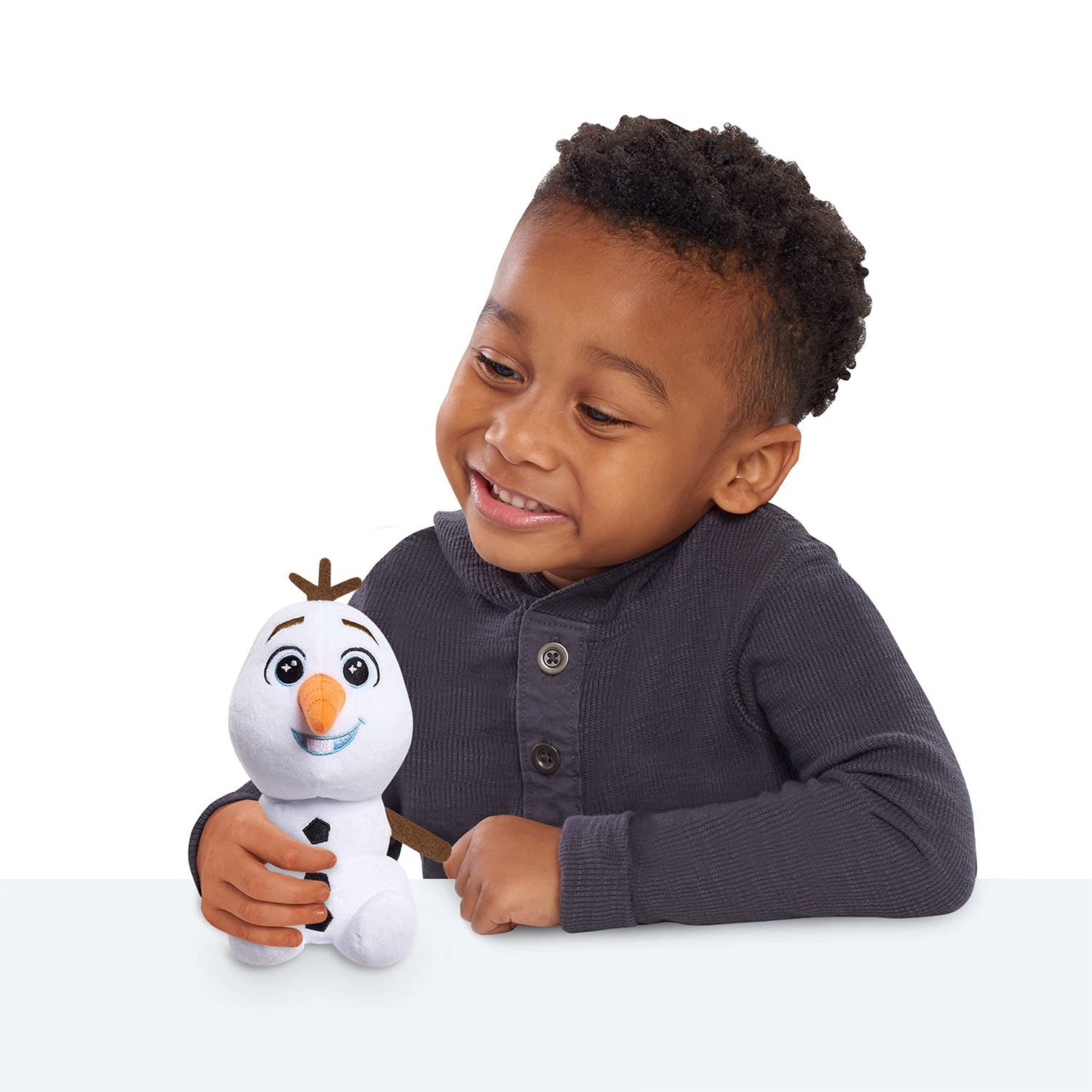 Disney Frozen Talking 9.5 Inch Small Plush Toy, Olaf, Stuffed Toy Snowman