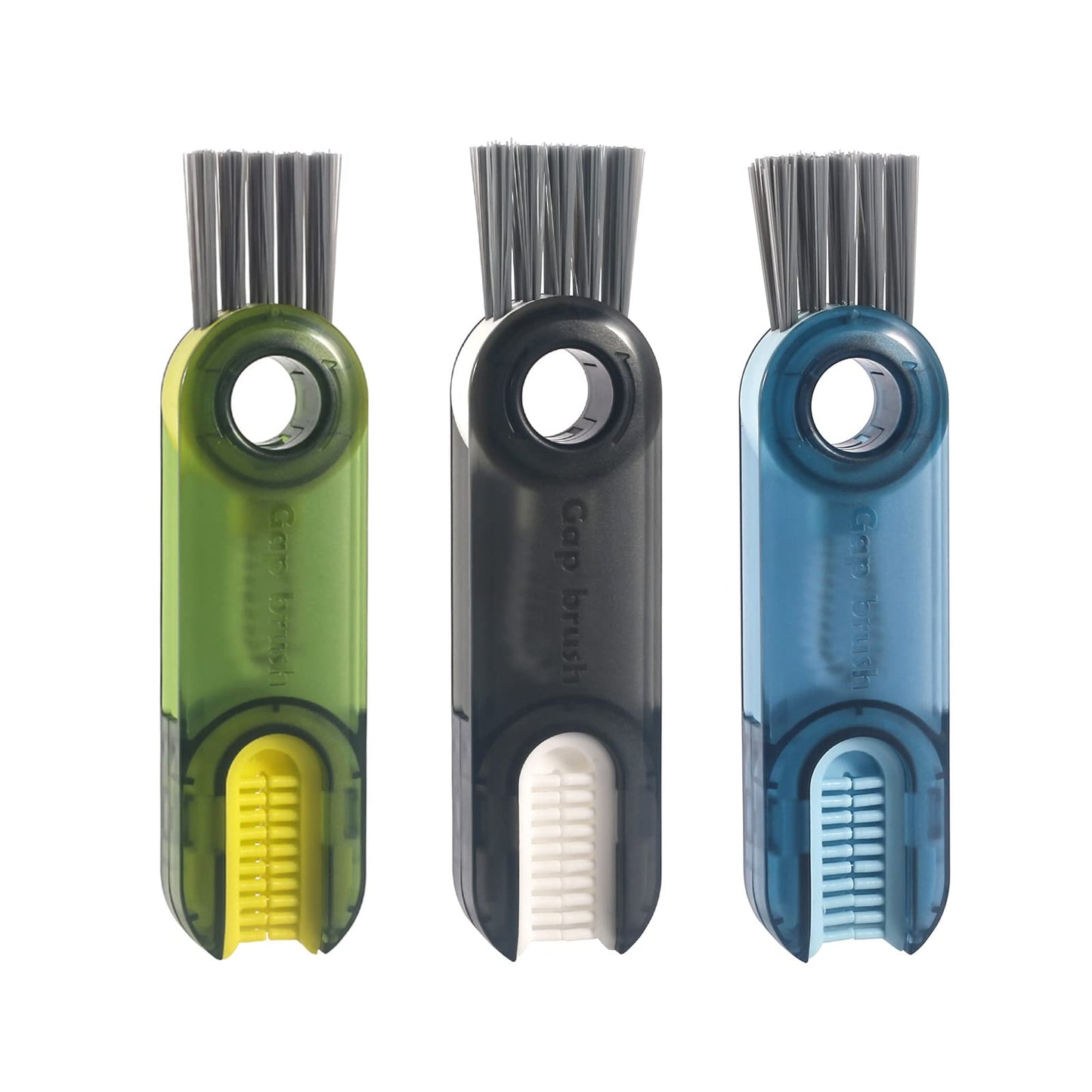 3-in-1 Cup Lid Gap Cleaning Brush Set – Multipurpose Silicone Bottle & Cup Holder Cleaner for Home & Kitchen