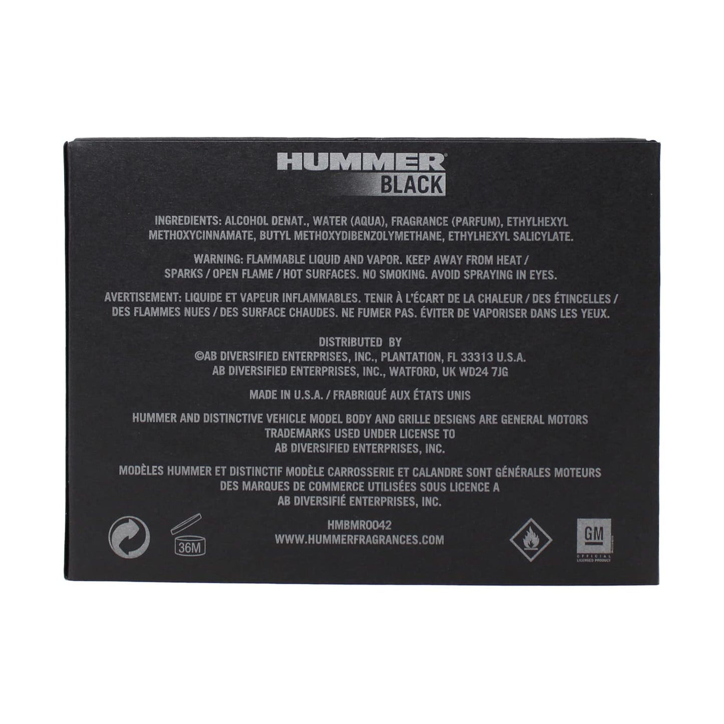 Hummer Black by Hummer Eau De Toilette Spray 4.2 oz / 124 ml for Men