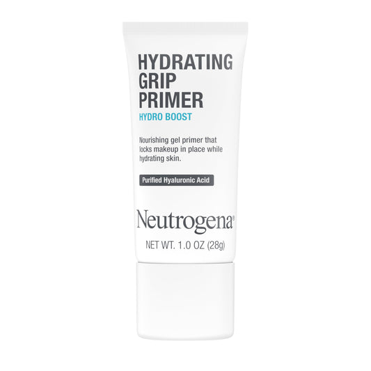 Neutrogena Hydro Boost Hydrating Grip Primer with Purified Hyaluronic Acid, Invisible Gel Face Primer Locks Makeup in Place, Extends Wear and Hydrates