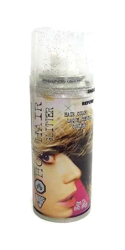 Fun World Women's Silver 2.0oz. Glitter Spray Accessory, Multi, Silver Standard
