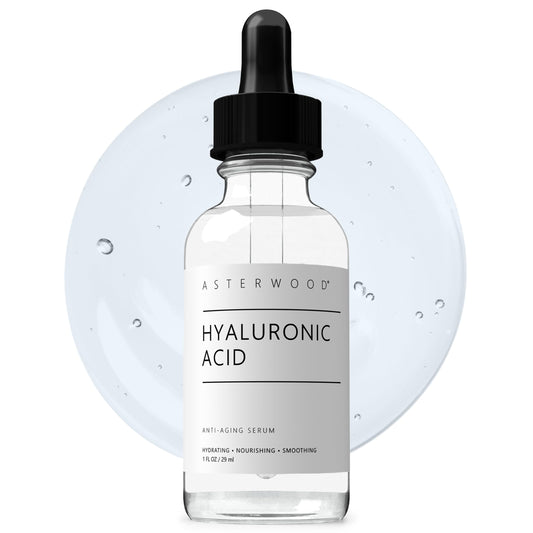 Asterwood Pure Hyaluronic Acid Serum for Face - Plumping, Anti-Aging, Hydrating - Fragrance-Free - 1 Fl Oz Beauty & Personal Care Asterwood