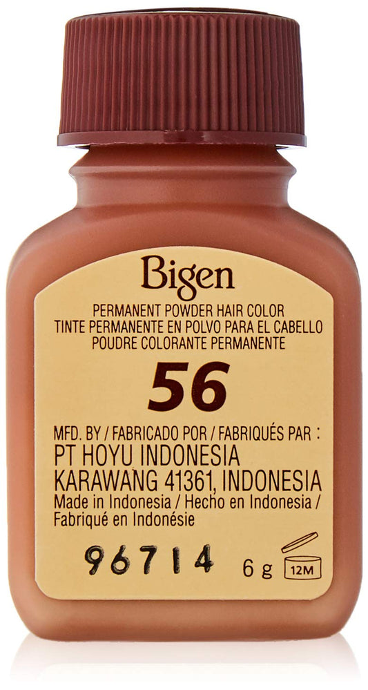 Bigen Powder Hair Color #56 Rich Medium Brown 0.21oz (2 Pack)
