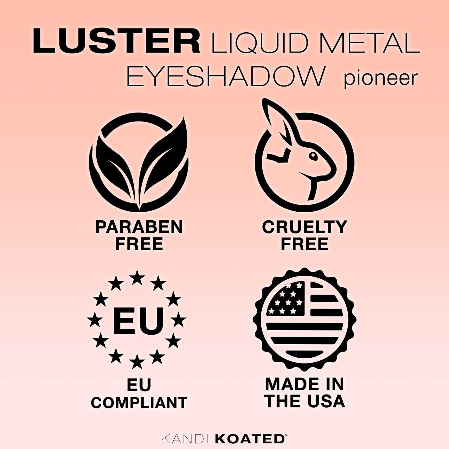 Kandi Koated Luster Liquid Metal Eyeshadow [Pioneer] Liquid Eye Paint with Shimmery Finish | Rich Colors, Paraben-Free, Cruelty-Free Eyeshadow…