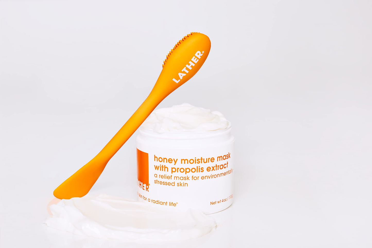 LATHER Honey Moisture Mask With Propolis Extract - Hydrating Face Mask for Dull Skin - Visibly Renew, Moisturize & Boost Hydration for Combination