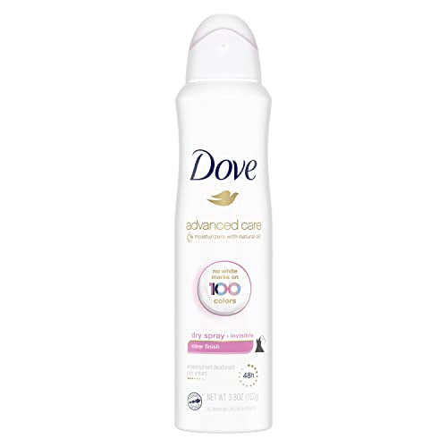 Dove, Advanced Care Invisible Dry Spray Antiperspirant Deodorant No White Marks on 100 Colors Clear Finish 48Hour Sweat and Odor Protecting Deodorant Beauty and Personal Care Dove