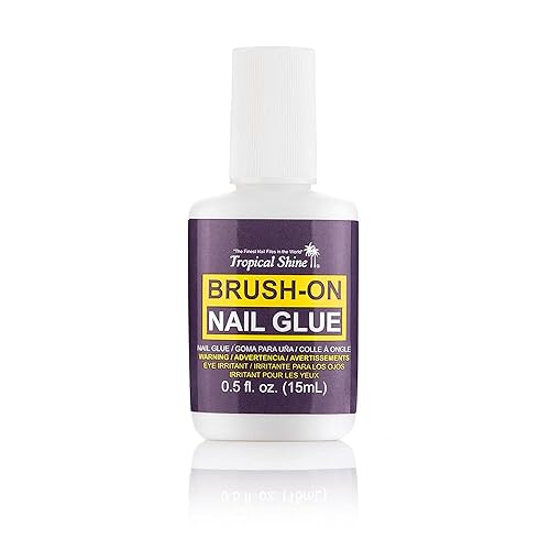 Brush on Nail Glue by Tropical Shine for Women - 0.5 oz Glue