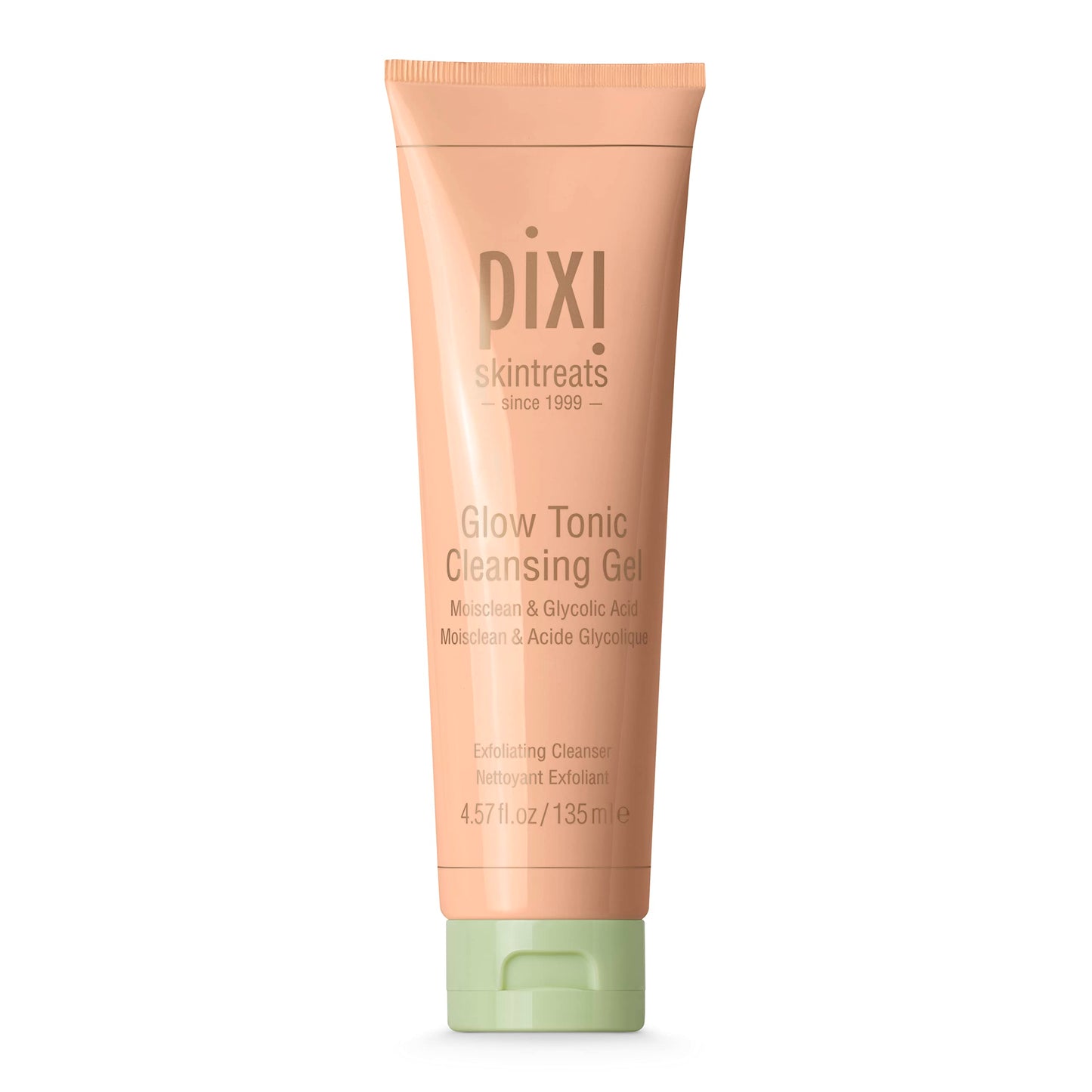 Pixi Glow Tonic Cleansing Gel | Glycolic Acid Facial Cleanser | Gently Exfoliates, Tones & Energizes Skin | With Ginseng, Aloe & Horse Chestnut | 4.57