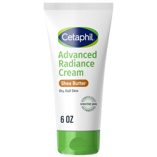 Cetaphil Advanced Radiance Cream with Shea Butter, 6 oz, For Dry, Dull Skin, More Radiant Skin, 48 Hour Hydration, All Skin Tones & Types