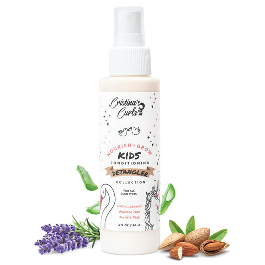 Cristina's Curls Conditioning Detangler Spray for Kids - Leave-in Slip & Frizz Control with No Buildup