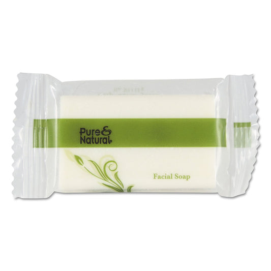 Pure & Natural 500075 Body & Facial Soap .75 oz Fresh Scent White 1000/Carton