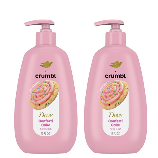 Dove X Crumbl Moisturizing Liquid Hand Wash Confetti Cake | 2-pack, of 12 oz Hand Wash with Pump | Limited Edition (Confetti Cake) Beauty & Personal Care Dove