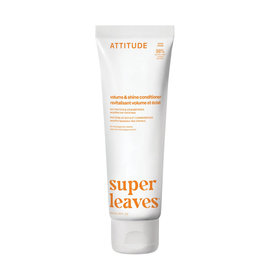 ATTITUDE Volume and Shine Hair Conditioner, For Thin Hair, Naturally Derived Ingredients, Vegan Detangler, Dermatologically Tested, Soy Protein