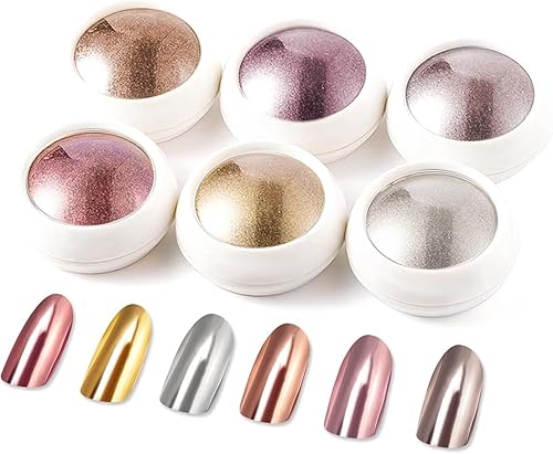 100% Metallic Effect Gold Chrome Nail Powder BISHENGYF: Holographic Mirror Glitter Gold Chrome Pigment Manicure Silver Copper Rose Gold Chrome Nail