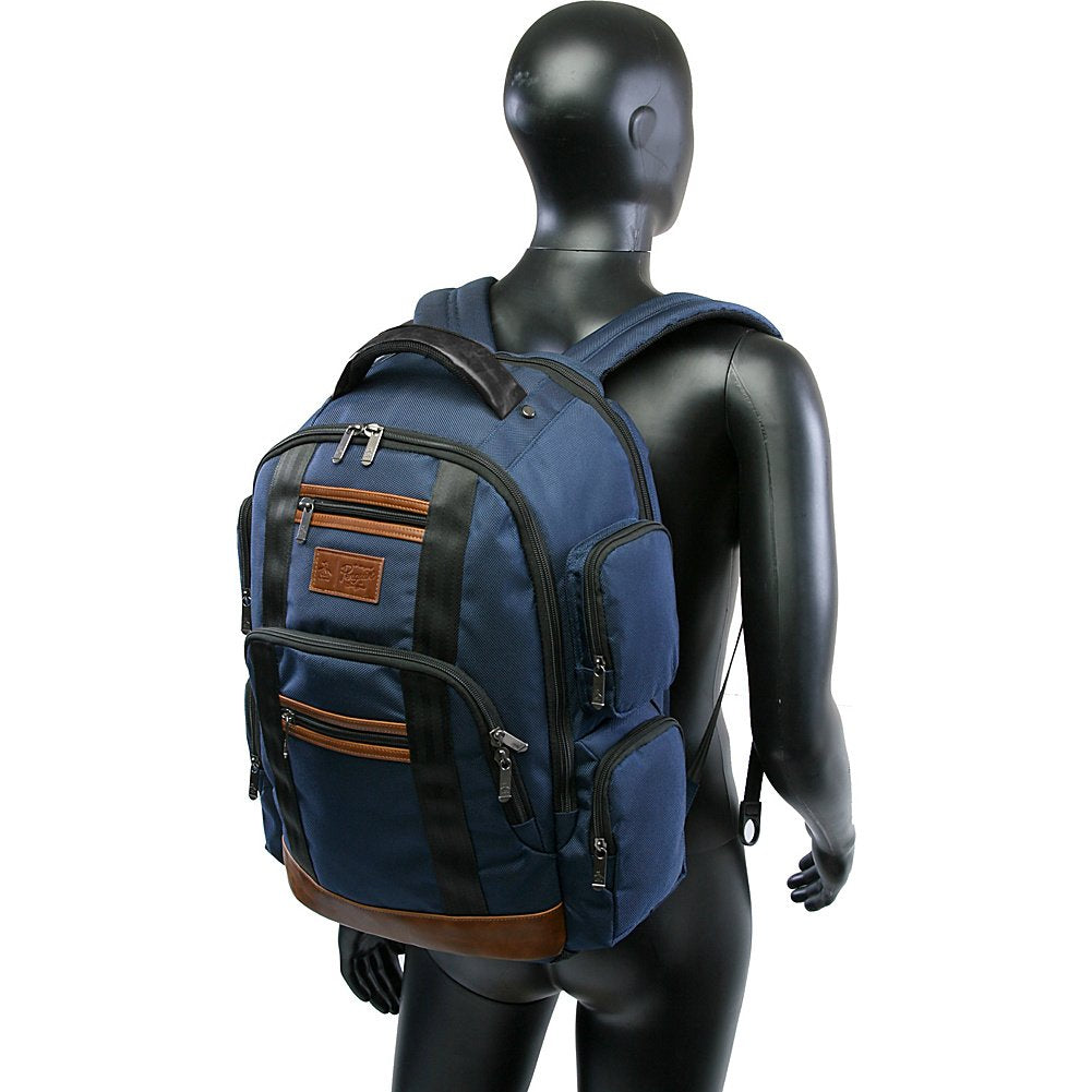 ORIGINAL PENGUIN Peterson Laptop Backpack Fits Most 15-inch Laptop and Notebook Backpack, Navy