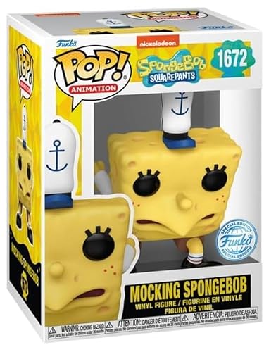Funko Pop! Animation: Spongebob Squarepants - Mocking Spongebob 25th Anniversary Edition Vinyl Figure, 4 Inches