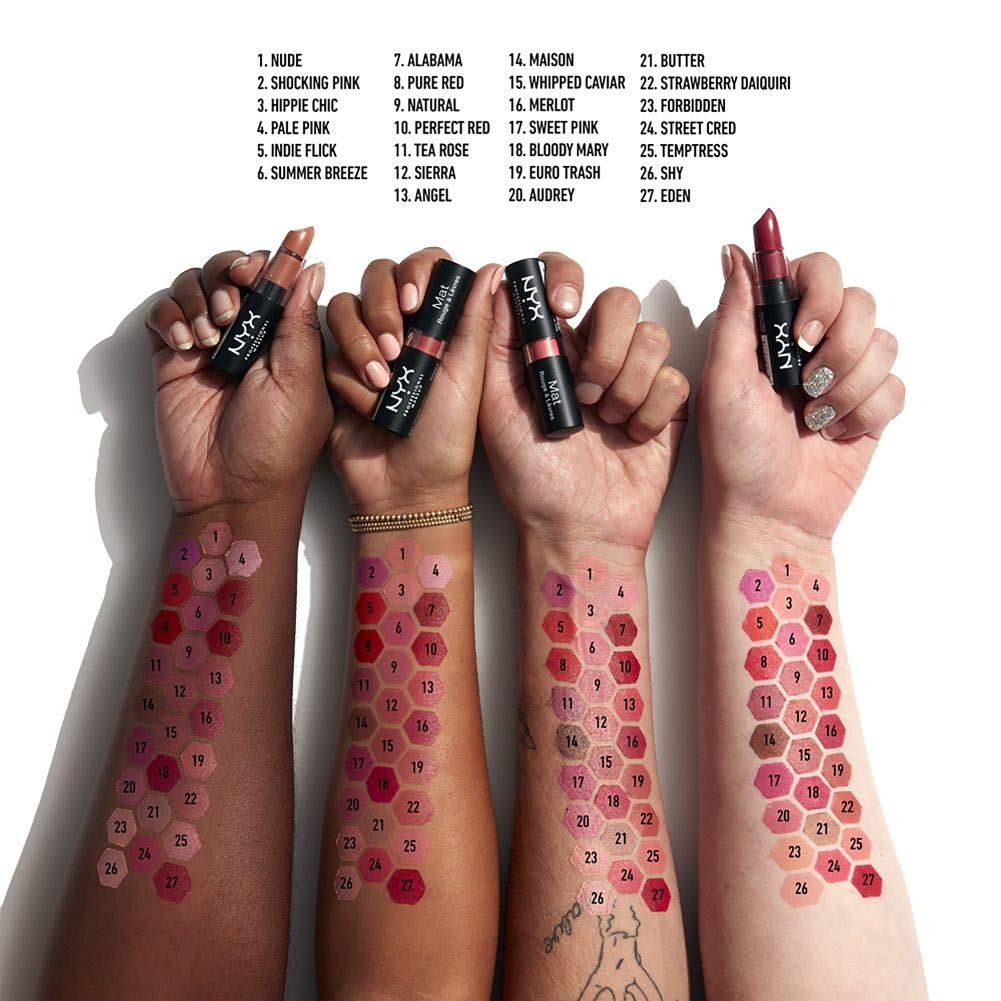 NYX PROFESSIONAL MAKEUP Matte Lipstick - Crazed (Brick Red)