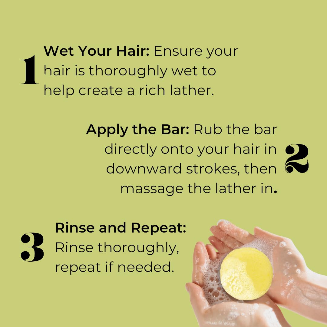 All Natural Shampoo and Conditioner Set for Thick Curly Hair, Bar Shampoo and Conditioner Set to Strengthen Hair, Boost Shine and Reduce Scalp