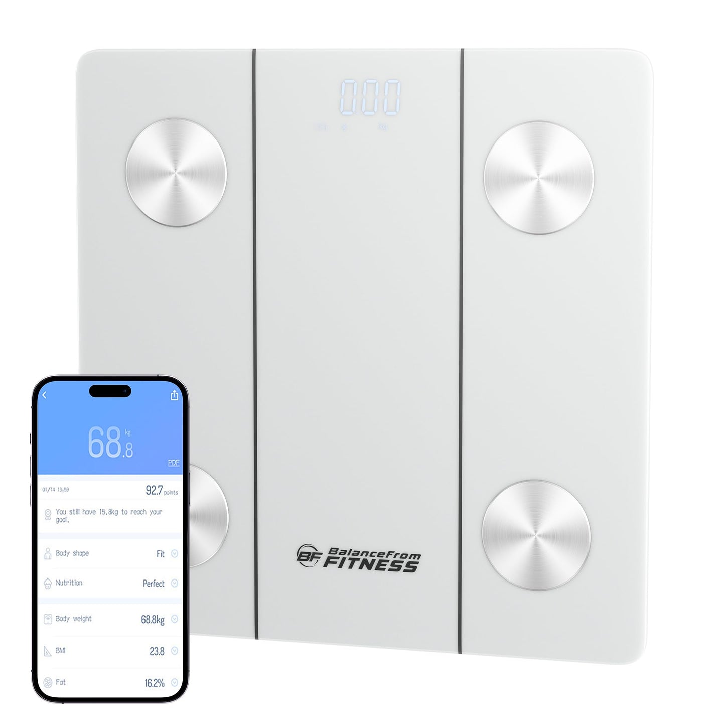 BalanceFrom Scale For Body Weight Digital Bathroom Scales Highly Accurate For People, Most Accurate Batteries Weighing Machine With LED Display…