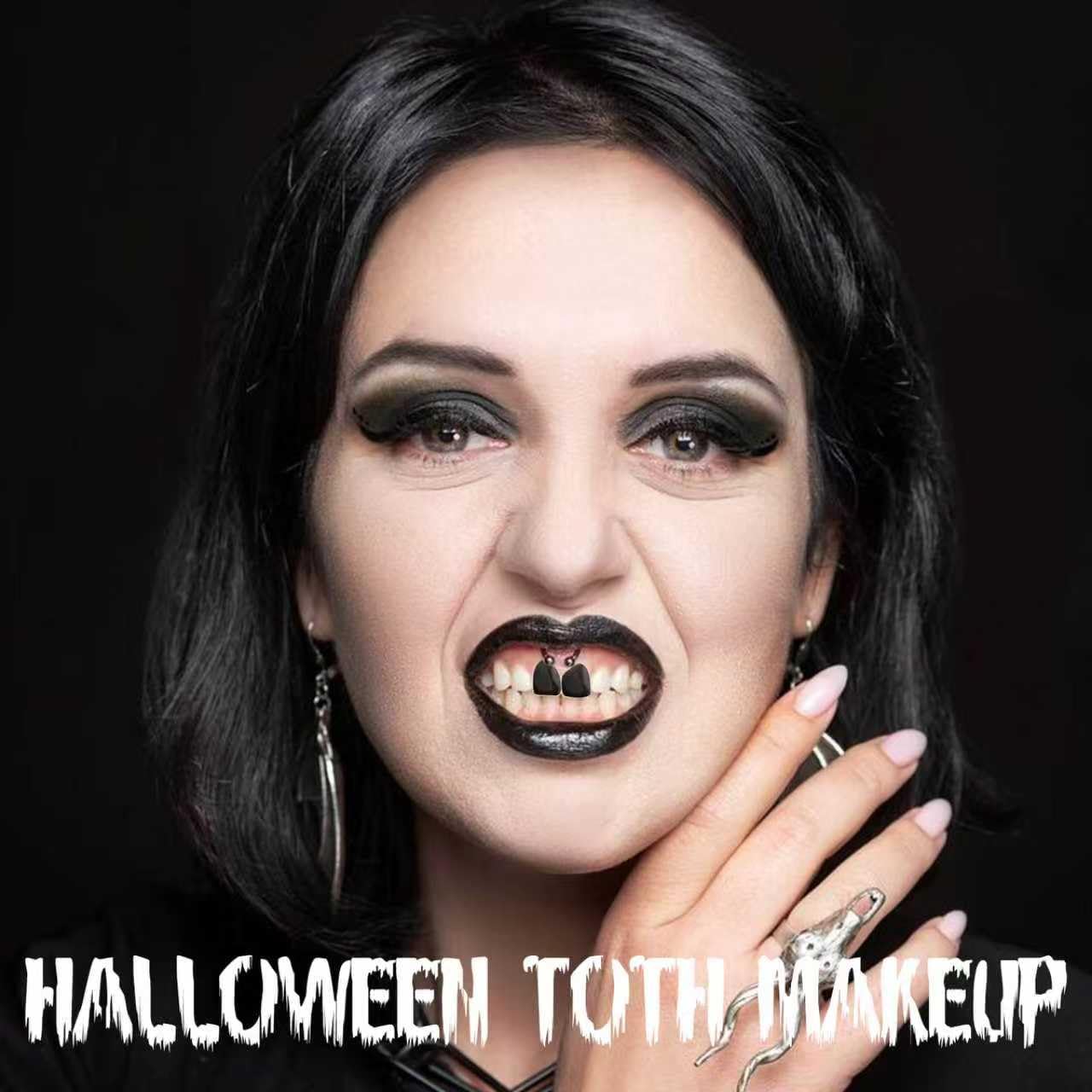 Black Tooth Paint,Professional Black Out Teeth Makeup,Quick Dry & Realistic, for Cosplay,Rotten Teeth Makeup and Missing Teeth SFX for Halloween Art
