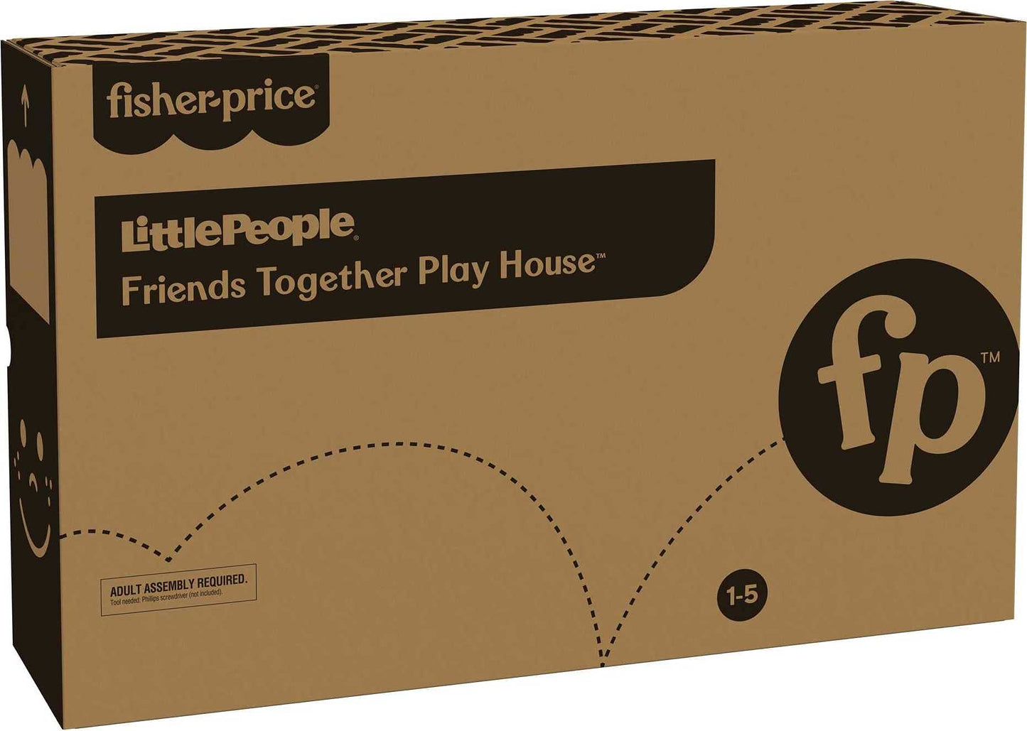 Fisher-Price Little People Toddler Learning Toy Friends Together Play House Set with Smart Stages for Pretend Play Kids Ages 1+ Years