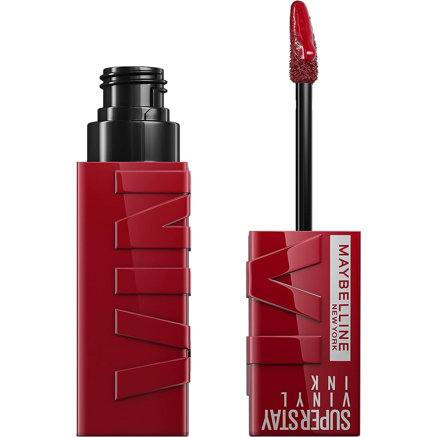 Maybelline Super Stay Vinyl Ink Longwear No-Budge Liquid Lipcolor Makeup, Highly Pigmented Color and Instant Shine, Lippy, Cranberry Red Lipstick,