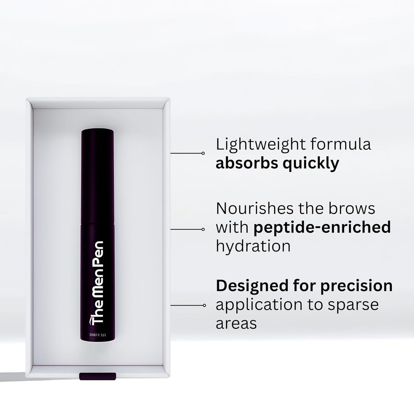 The Men Pen Eyebrow Boosting + Caffeine Kit | Eyebrow, Beard and Hair Filler | Waterproof, Long Lasting, Sweat Proof - Grey Beauty & Personal Care The Men Pen