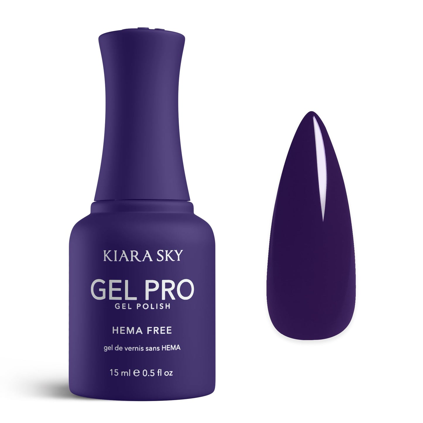 KIARA SKY Gel Pro HEMA-Free Gel Nail Polish | Full Coverage, 28+ Day Wear, Self-Leveling, UV/LED Soak-Off, 0.5 fl oz | Grape Gatsby #135 Beauty & Personal Care KIARA SKY