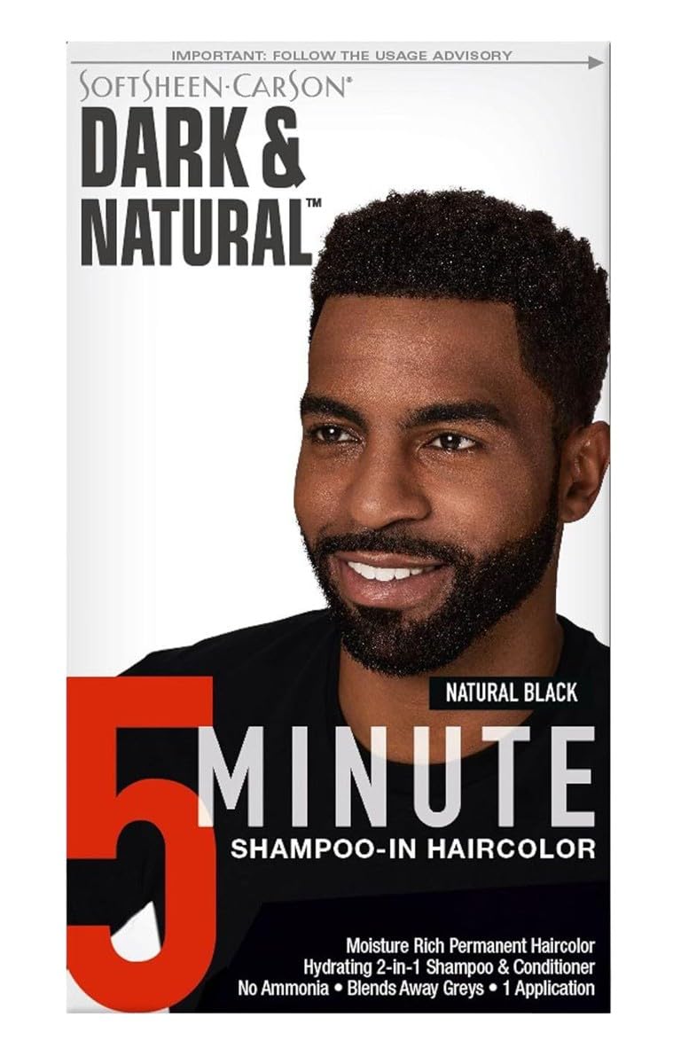 Dark & Natural Color Men Natural Black (6 Pack)
