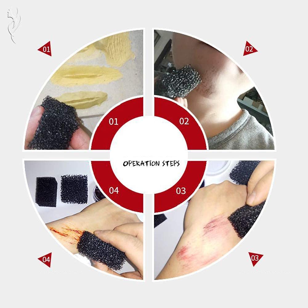 Go Ho 6 Colors Bruise Makeup Set for SFX,Bruises Wheel for Body Oil Paint Theatrical Halloween Fevstival,Face Paint Makeup Materials for Special