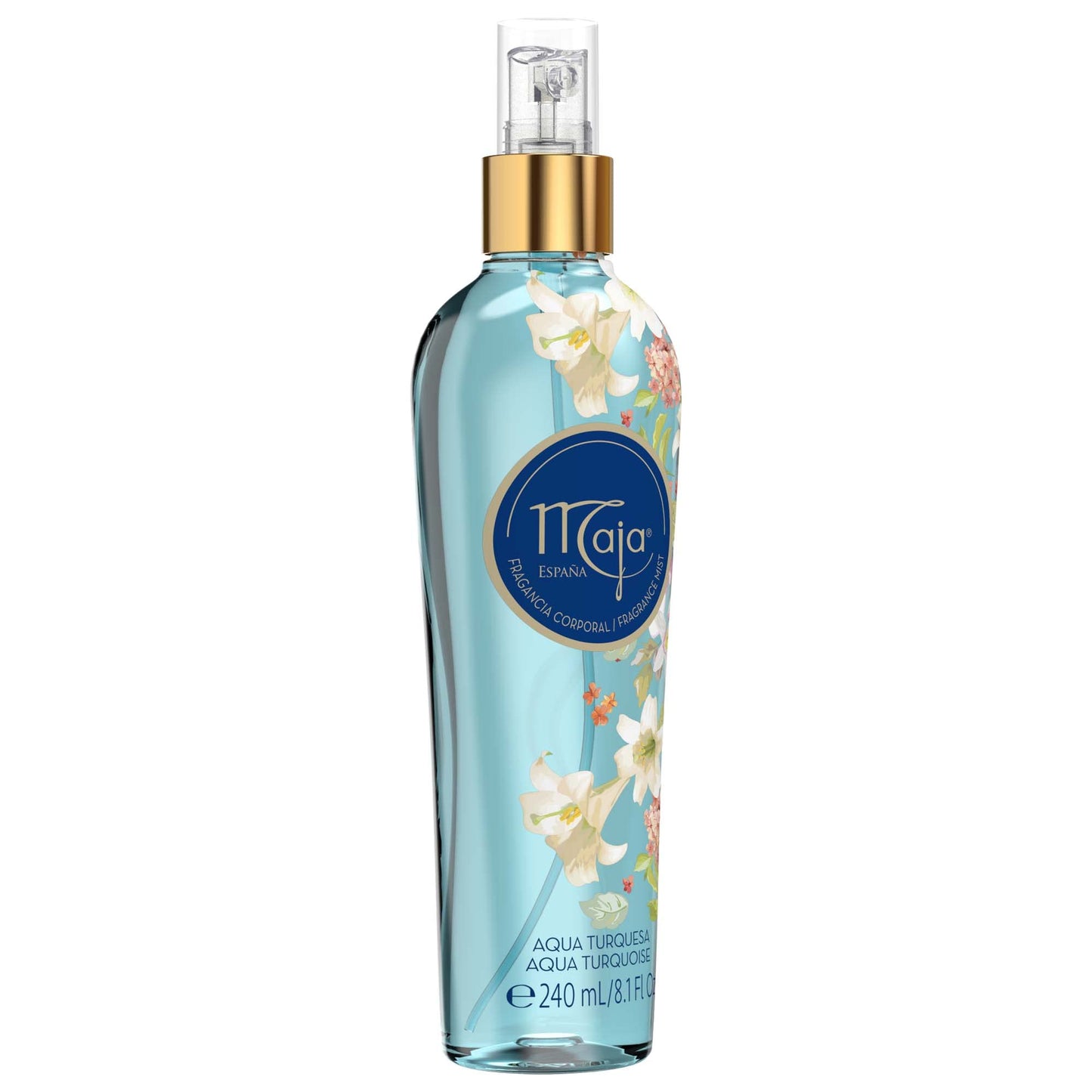 Maja Aqua Turquoise Mist, Perfumed Body Mist with Floral and Aquatic notes to leave a spray of freshness, Refresh your Body, Fresh Scented, Aqua