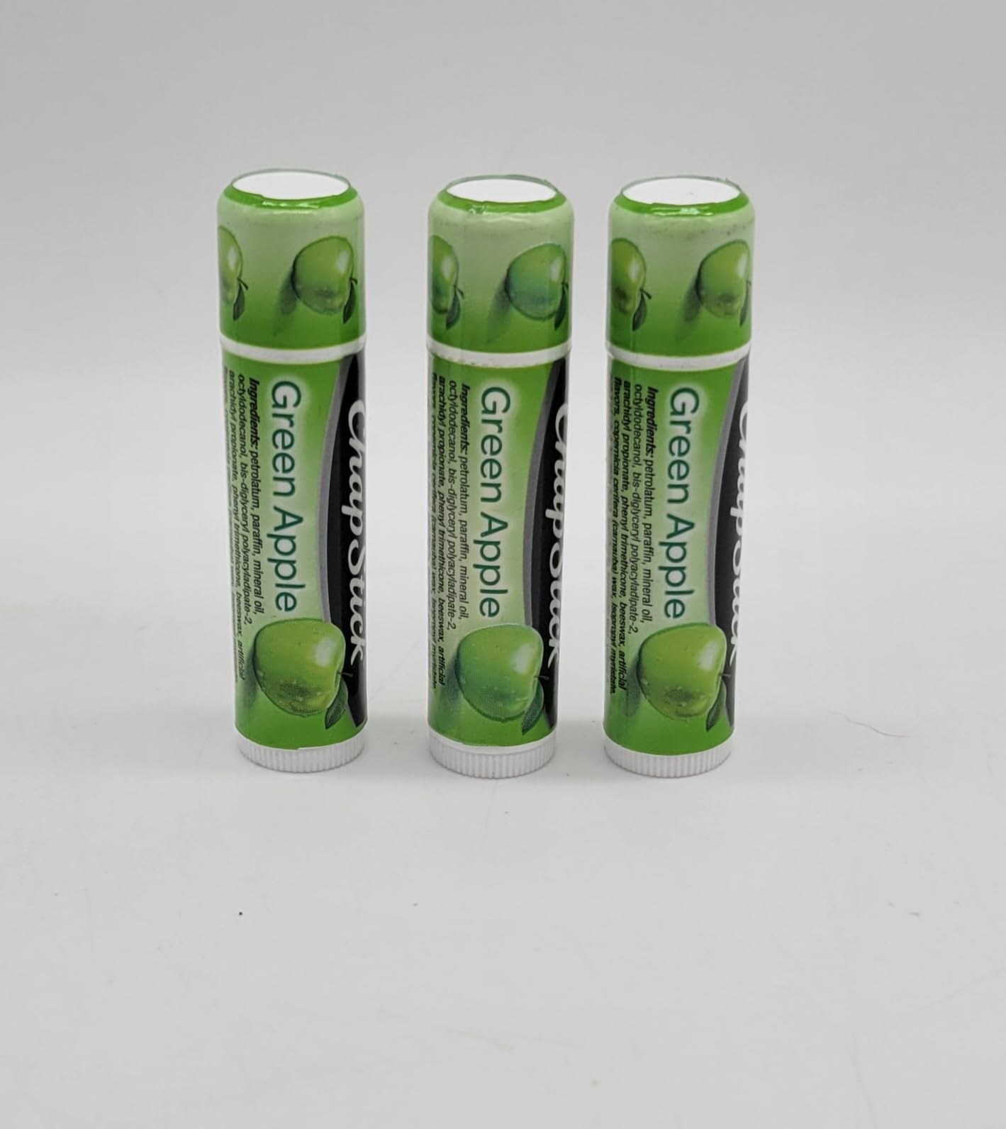 Chapstick Green Apple Lip Balm, 3 Pack, 0.15 oz Each Beauty and Personal Care ChapStick
