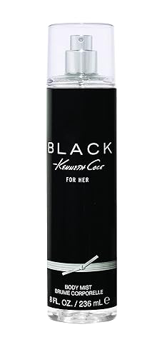 Kenneth Cole Black For Her Body Spray Mist for Women, Notes of Florals, Citrus, Sandalwood, and Musk, Feminine Scent, Everyday Wear Fragrance, 8 Fl Oz