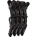 Cala Black croc hair clips 4 count, 4 Count