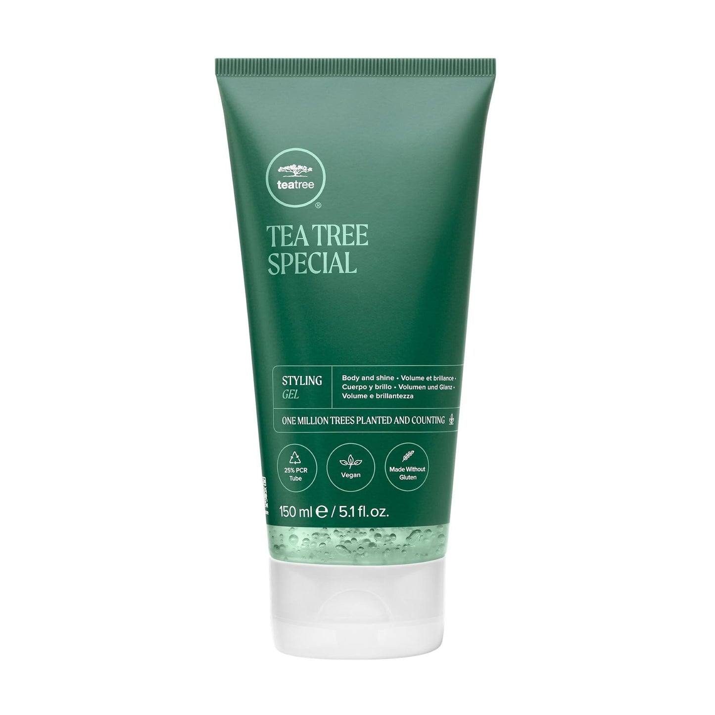 Tea Tree Styling Gel, Medium Hold, High-Shine Finish, For All Hair Types, 5.1 fl. oz.