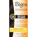 Bigen Permanent Powder Hair Color 58 Black Brown 1 ea (Pack of 9)