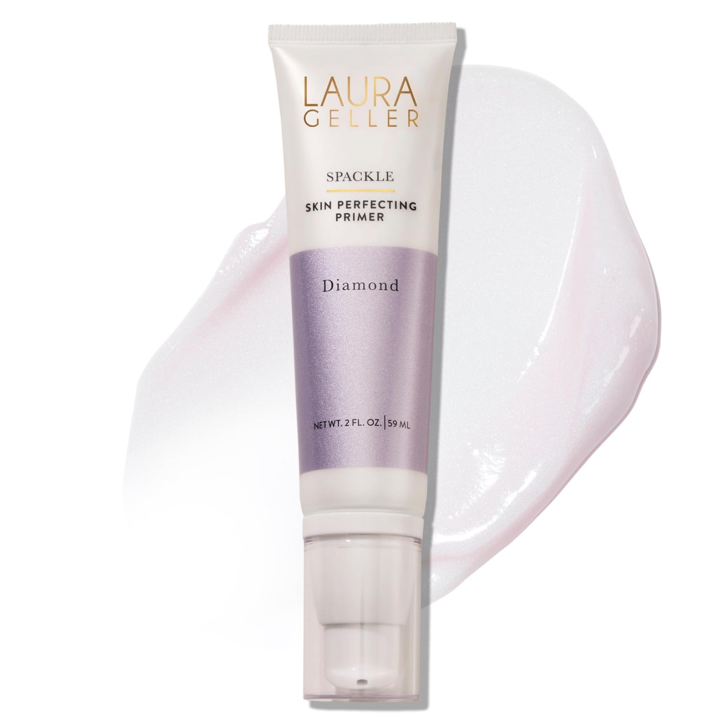LAURA GELLER NEW YORK Spackle Primer - Diamond - Super-Size 2 Fl Oz - Hyaluronic Acid Makeup Primer for Mature Skin